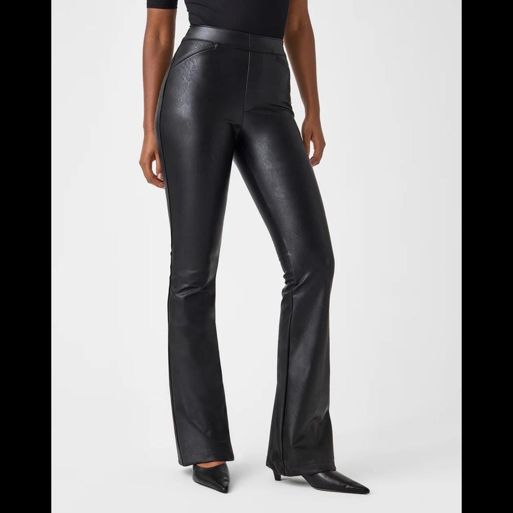 NWT SPANX Leather-Like Flare Pant- size small
